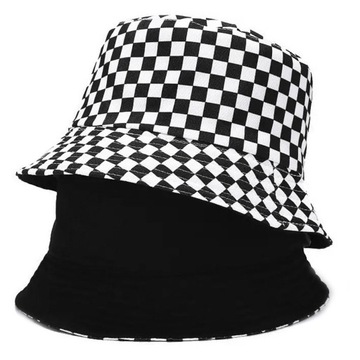 BUCKET HAT двусторонняя шляпа, клетчатая шляпа