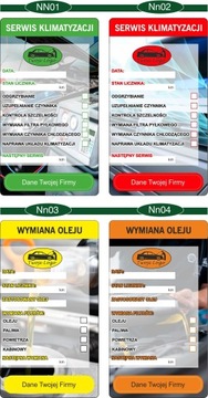 Наклейки обслуживание масла смены 100 шт.