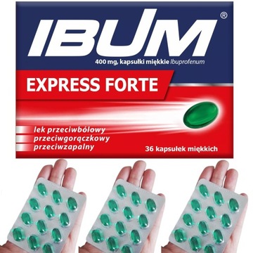 Ibum Express Forte ibuprofen 400 przeciwbólowy 36x