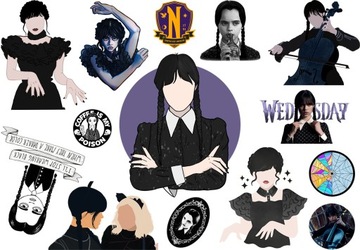 TATUAŻE ZMYWALNE DLA DZIECI Wednesday ADDAMS