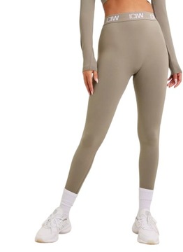ICIW SZARE SPORTOWE LEGGINSY DAMSKIE BEZSZWOWE MODELUJĄCE POŚLADKI XL