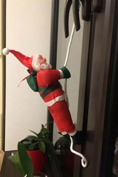 ФИГУРКА САНТА-КЛАУСА, ЛАЗАЮЩАЯСЯ НА ЛИНИИ, ОРНАМЕНТ, РОЖДЕСТВЕНСКОЕ УКРАШЕНИЕ, 100см