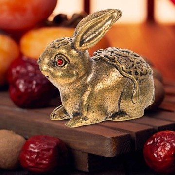 Латунный амулет «Счастливый кролик» Мини-животные