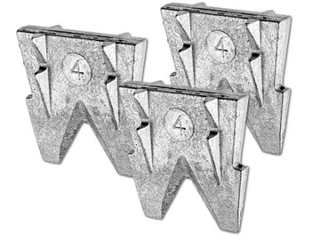 Kliny do siekier i młotków metalowe 3 szt rozm. 4