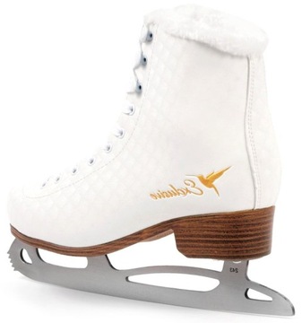Фигурные коньки SMJ Sport Exclusive Белые на меху, размер. 36
