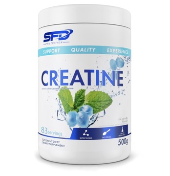 SFD CREATINE 500g KREATYNA MONOHYDRAT SIŁA MASA TAURYNA REGENERACJA POMPA