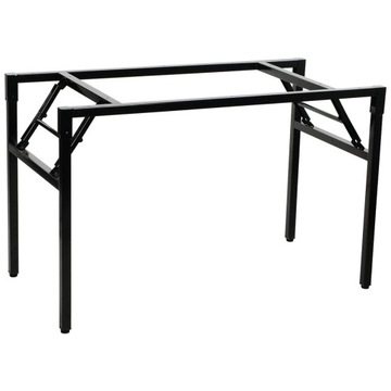 STELAŻ SKŁADANY STOŁU LOFT 156x76 CM CZARNY REGULOWANE STOPKI