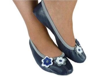 Baletki baleriny 100%SKÓRA do tańca rytmiki R.37