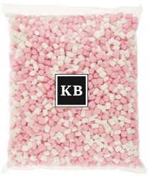 Mini pianki marshmallows biało różowe 1kg