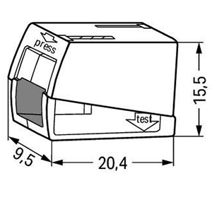 10x БЫСТРОСОЕДИНИТЕЛЬ WAGO 224-112 ОСВЕЩЕНИЕ 2,5 мм