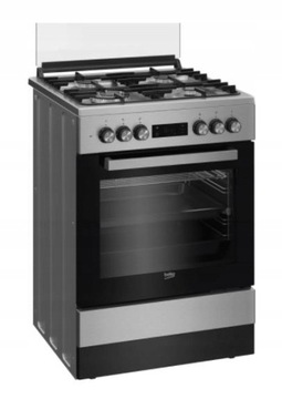 Газоэлектрическая плита BEKO FSMT61337DXDT 60 см Silver Inox Rotisserie