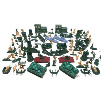 Lot of 139 Army Men Soldier,5cm Figures Set Plastic Toy Model Accessories
