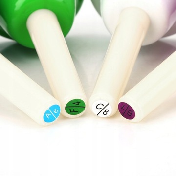 Набор разноцветных металлических колокольчиков из 8 нот