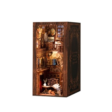 Wooden Puzzle Bookend 3D LED DIY Booknook Shelf