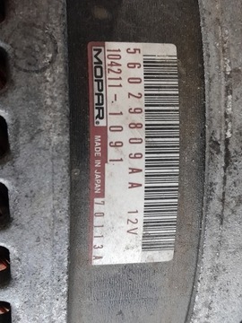 ALTERNÁTOR 56029809AA JEEP WRANGLER JL 2.0 T