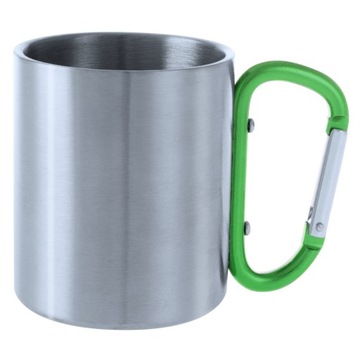 Kubek turystyczny z karabińczykiem TRAP 200 ml NAMIOT metalowy podróżny