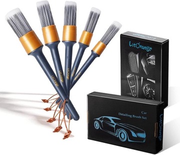 PĘDZLE DO MYCIA DETAILINGOWEGO PĘDZELKI SZCZOTKI PREMIUM ZESTAW 5 SZT