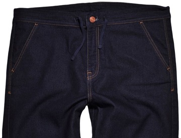 WRANGLER spodnie REGULAR straight NAVY jeans SLOUCHY _ W33 L29