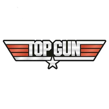 Naklejka TOP GUN na motocykl samochód kask