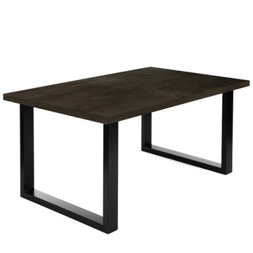 Stół flamed wood czarny 120x70