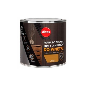 ALTAX Farba do drewna, MDF i laminatów 0,4L dąb