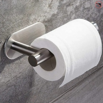 ДЕРЖАТЕЛЬ ДЛЯ ТУАЛЕТНОЙ БУМАГИ САМОКЛЕЯЩИЙСЯ, ХРОМ