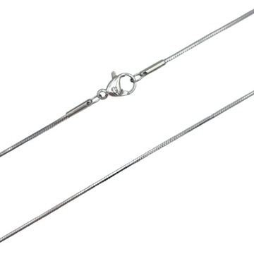 ŁAŃCUSZEK ŻMIJKA STAL CHIRURGICZNA SREBRNY DŁUGI 60cm DŁUGI CIENKI ZE STALI