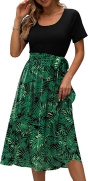 ELEGANCKA SUKIENKA VINTAGE SUKNIA WZORY S/2XL