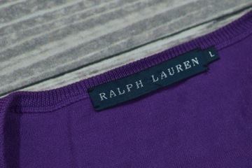RALPH LAUREN Logowany Cienki Sweter Damski / L