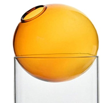 Ваза из прозрачного стекла, лампочка, контейнер для растений для гидропоники, прозрачная, оранжевая, высокая