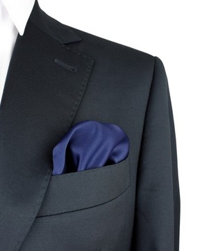 РУЧНОЙ ШАРФ С КАРМАНАМИ В КВАДРАТНУЮ РЕБРУСКУ - ТЕМНО-СИНИЙ