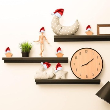 10 штук декоративных ШАПОК САНТЫ для бутылок, РОЖДЕСТВЕНСКОЕ УКРАШЕНИЕ