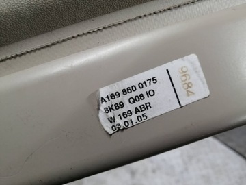 DD TŘÍDA A W169 ROLETA KUFRU A169860017