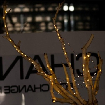 LAMPKI DRUCIKI 100 LED DIODY DEKORACJA WNĘTRZA ŚWIATEŁKA LED NA DRUCIKU