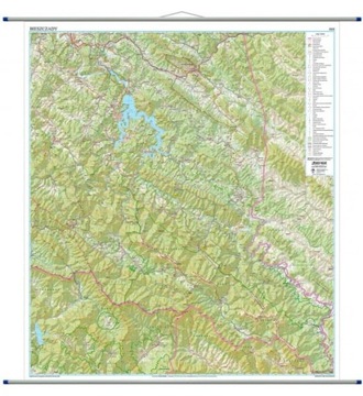 BIESZCZADY MAPA ŚCIENNA 1:35 000 TURYSTYCZNA