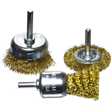 Набор проволочных щеток для дрели, 3 шт.