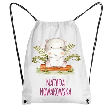 WOREK PLECAK do przedszkola szkoły + IMIĘ wzory