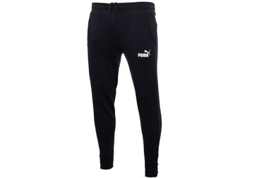 PUMA SPODNIE MĘSKIE DRESOWE BAWEŁNIANE ESS LOGO PANTS BLACK r.XL