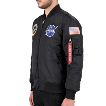 Kurtka Alpha Industries MA-1 VF NASA 166107 03 Czarna 4XL