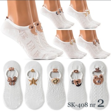 5x ХЛАПКИ, белые женские носки, КАЧЕСТВО 35-38