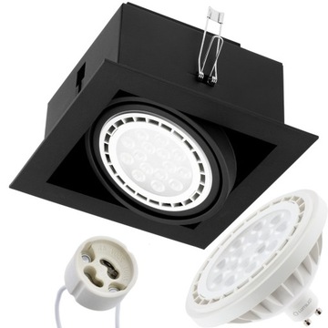 LAMPA SUFITOWA OPRAWA HALOGENOWA AR111 + LED GU10