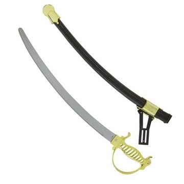 MIECZ PIRAT PIRACKI Z POCHWĄ 65 CM GENERAŁ KARNAWAŁ