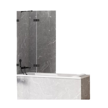 NT AVEXA BLACK Шторка для ванны Левая 100x150