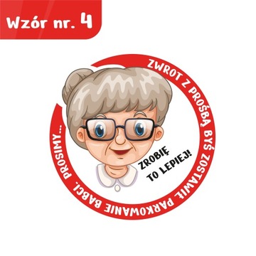 NAKLEJKI KARNY KU*TAS ZA ZŁE PARKOWANIE 50 SZTUK
