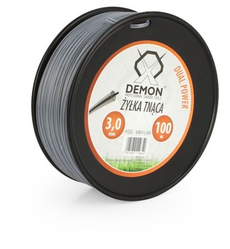 ŻYŁKA TNĄCA KOSY 3,0 100M ZBROJONA DEMON Okrągła