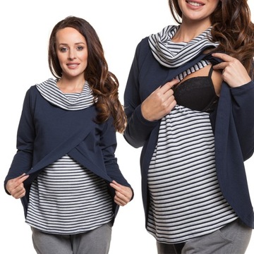 Bluza ciążowa do karmienia BIEDRONKA S/M