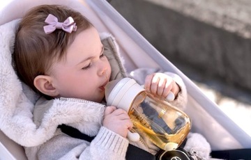 NENO MIO CREAM INNOWACYJNY KUBEK BIDON BUTELKA Z OBCIĄŻONĄ SŁOMKĄ 300ml