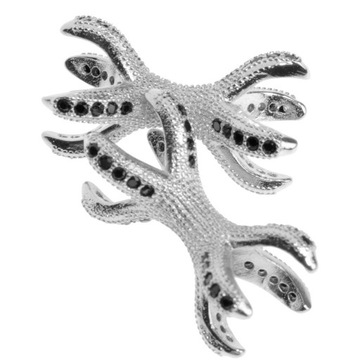 2szt Micro Rhinestone Claw Koraliki Tworzenia biżuterii Ustalenia DIY Srebrne