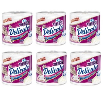 Ręcznik Papierowy ELLEENA Delicate Jumbo 500 listków MOCNY CHŁONNY 6 szt.
