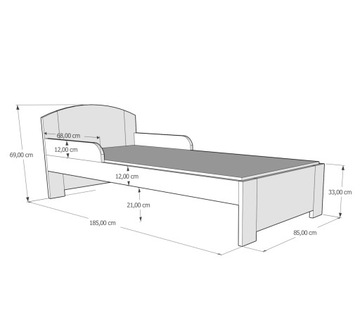 BILI Детская деревянная Кровать S 180x80